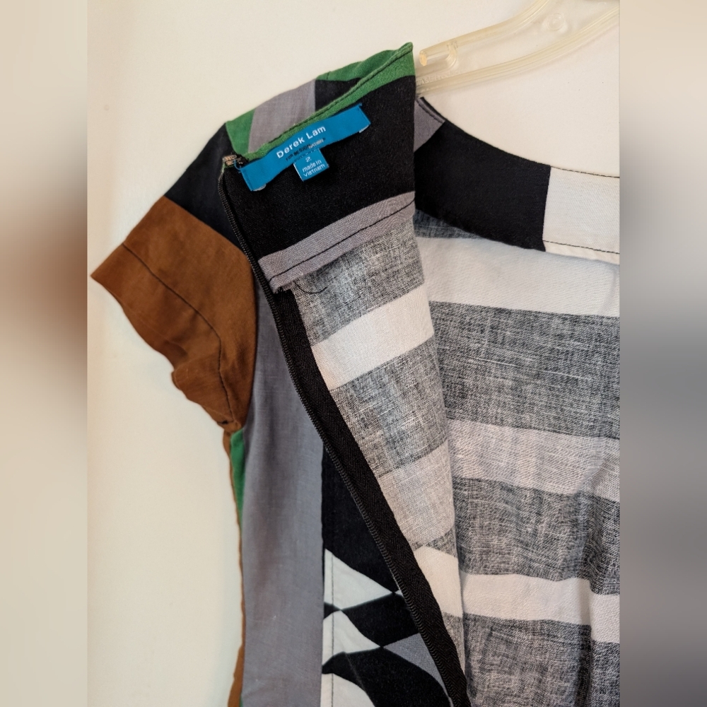 Derek Lam Striped Sheath Mini Dress Sz 2 - Picture 8 of 10